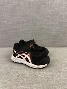 ASICS Contend 7 Infant Toddler Shoes Size K 4 Black Red White - Picture 1 of 8