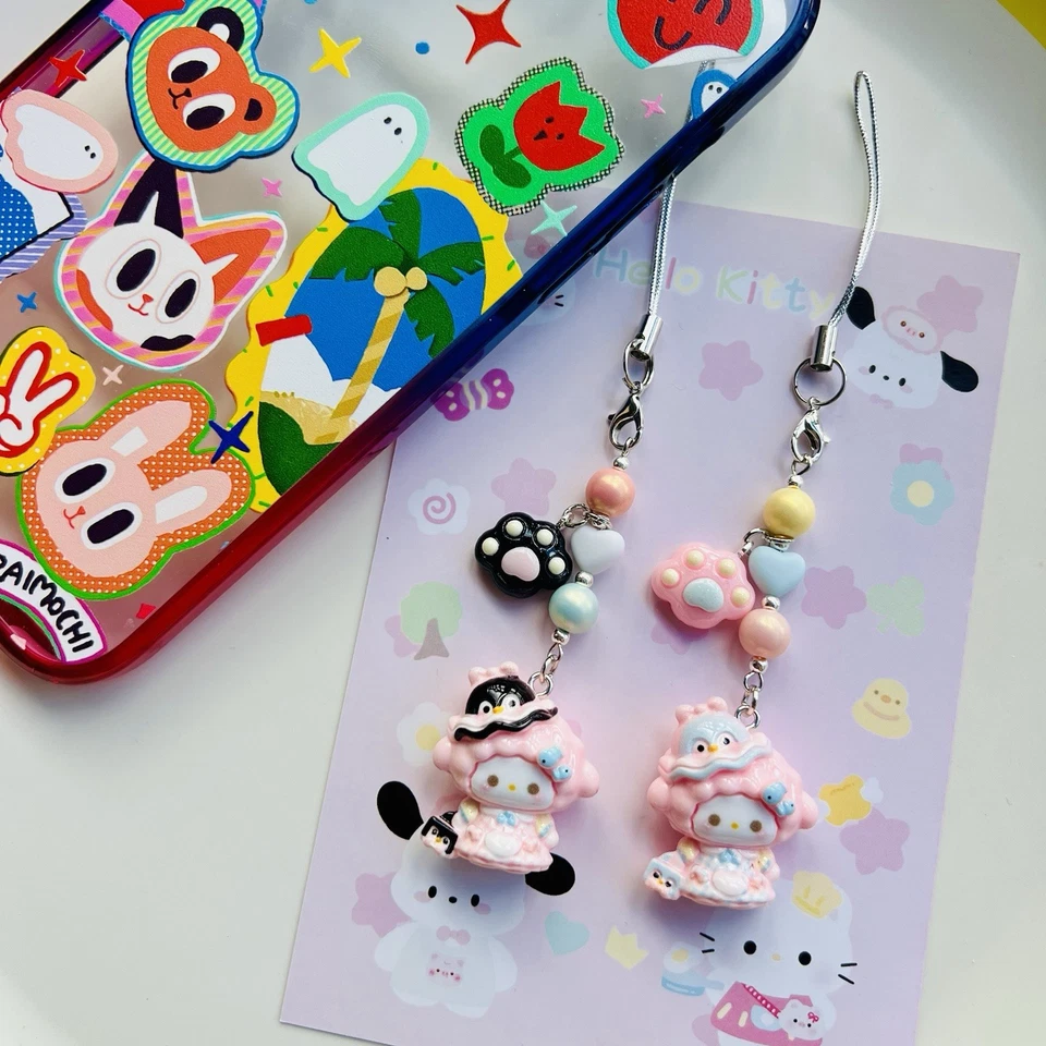 My Sweet Piano Resina Charm Phonecharm Phone Strap Set de 2 Foto 1 de 1
