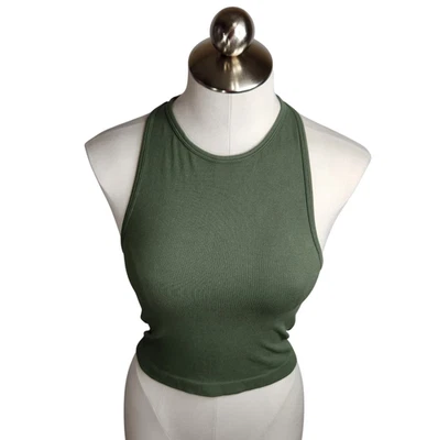 Camiseta sin mangas Free People Intimately Hayley Racerback Brami para mujer XS/S verde militar Foto 1 de 4