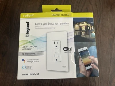 Legrand Radiant WWRR15WHCCV2 Smart Dimmer sem necessidade de cubo branco - Imagem 1 de 2