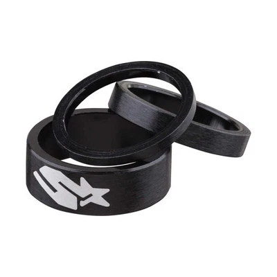 Комплект прокладок SPANK 3/6/12 мм черный | матовый анодированный с лазерным логотипом - Изображение 1 из 2