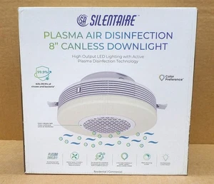 SILENTAIRE 8" CANLESS CCT 5 COLOR LED DWN LIGHT AND PLASMA AIR H1N1 DISINFECTION - Picture 1 of 5