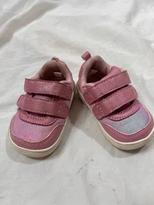 stride rite pink multi color hook and loop closure sneakers size 3 M toddler - Picture 1 of 7