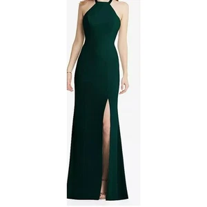 Alfred Sung Evergreen Luxe Charmeuse Straps Crepe Floor Dress Size 4R NWT - Picture 1 of 6