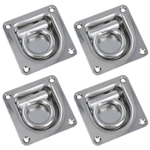 Recessed Flush Fit Cargo Lashing Ring Eye Tie Down Anchor Stainless Steel 4pc - Picture 1 of 7
