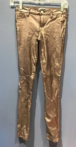 Stretch-Leggings Damen Größe 26 x 26, flüssiger Goldschimmer, Refuge - Bild 1 von 3