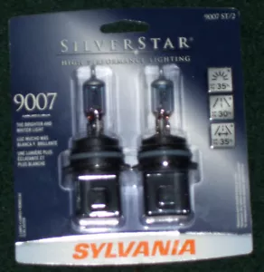 NEW-Sylvania Silverstar High Performance 9007 ST/2 Headlights Bulbs - Foto 1 di 1