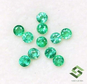 3 mm Natural Emerald Round Cut Lot 11 Pieces 1.20 CTS Calibrated Loose Gemstones - Picture 1 of 8