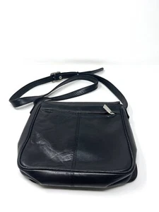 Wilsons Leather Black Crossbody Messenger Bag Unisex - Picture 1 of 7