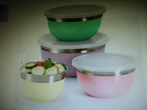 4 SCHÜSSELN mit DECKEL BILD 1 - Bild 1 von 24