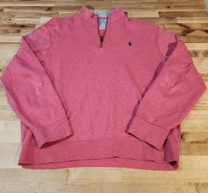 Polo Ralph Lauren Performance saumon rose 1/4 zippé hommes grand poney - Photo 1/5