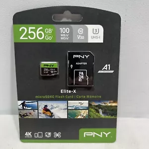 PNY Technologies 256GB Elite-X microSDXC Flash Memory Card, Class 10, UHS-I U3 - Picture 1 of 2