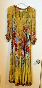 Camilla Vestido Largo Panel Fruncido Entre las Gomas Talla S, Nuevo Sin Etiquetas - Imagen 1 de 3
