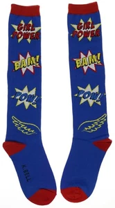 K. Bell Damen Kniestrümpfe Girl Power Super Hero Team Socken 60% Baumwolle - Bild 1 von 6