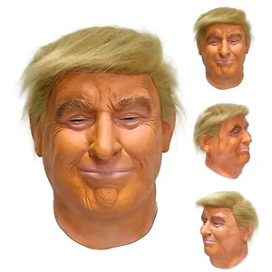 Máscara Cabeza Completa Navidad Látex Disfraz Fiesta Nuevo MAGA Presidente - Imagen 1 de 10