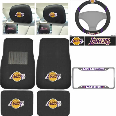 Напольные коврики для номерного знака рамы подголовника автомобиля грузовика NBA Los Angeles Lakers - Изображение 1 из 4