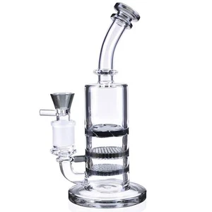 "Pipa de agua de vidrio grueso MONSTER 10" TRIPLE panal BONG ÚNICO" gancho *EE. UU.* - Imagen 1 de 3