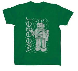 Weezer Robot M, L, XL, 2XL Kelly Green T-Shirt - Picture 1 of 1