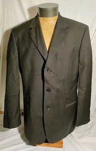 Men Hugo Boss Einstein Sigma Brown Three Button Wool Suit Jacket 42R VTG NWOT  - Picture 1 of 7