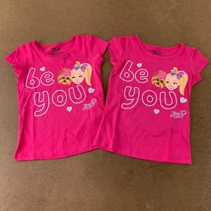 Lot of 2 Nickelodeon Toddler Girl Size 4T Pink JoJo Siwa Be You Graphic Tees New - Picture 1 of 4