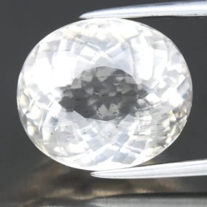 💎 6.50ct 12.5x11mm Oval Natural Very Light Yellow Scapolite - Africa Gem - Imagen 1 de 4