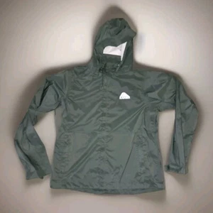 RARE RAINIER RAIN COAT ZIP UP GREEN SIZE MEDIUM - Picture 1 of 5
