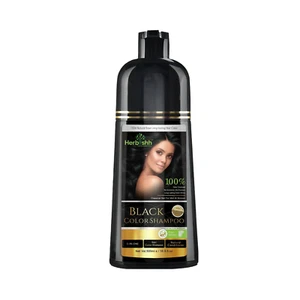 500 ML NATURAL HAIR DYE AMMONIA FREE HAIR DYE BLACK COLOR SHAMPOO - Bild 1 von 12