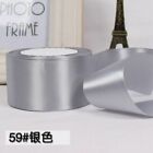 25yards Silver Grey Satin Ribbons 50mm Fabric Silk Ribbon Gift Wrapping Supplies