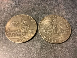 1906 Ellis Island Neuheit One Doller Gedenkmünze Souvenirmünze - Bild 1 von 1