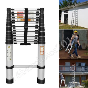 14.4FT Portable Heavy Duty Multi-Purpose Aluminium Telescopic Ladder Extendable - Picture 1 of 12