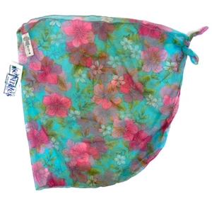 Aqua Couture Swimsuit cover-up Womens/Jrs. One size wrap-around tie tropical NEW - Picture 1 of 15