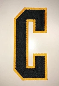 BOSTON BRUINS CAPTAIN "C" PATCH FOR ROAD JERSEY ZDENO CHARA 2011 STANLEY CUP ERA - Picture 1 of 2