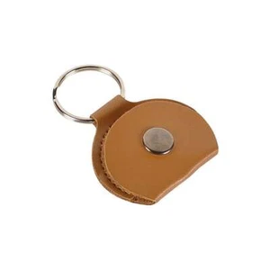 Rotosound Keyring and Guitar Pick Holder, Brown Leather - Picture 1 of 3
