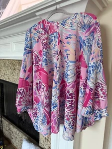 Jodifl fabled in floral draped peplum top Large - Picture 1 of 3