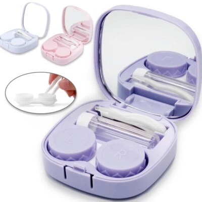 Estuche para lentes de contacto Kit de viaje Fácil de transportar Lentes espejadas Caja Contenedor Kit de almacenamiento - Imagen 1 de 4