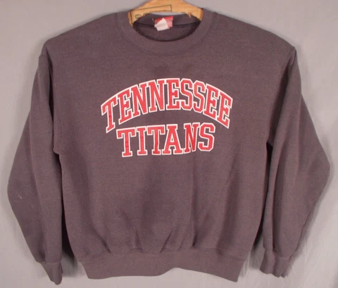 Vintage Tennessee Titans Men's Sweatshirt Medium Gray Crewneck Football NFL Cover
