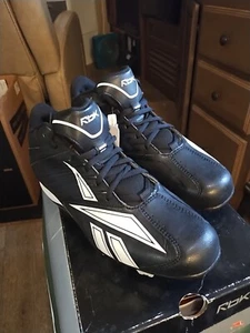 Vintage Reebok Authentic Jr MR9 Baseball Softball Cleats Black White SZ 5.5 New - Picture 1 of 17