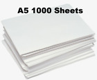 B+ Grade A5 80gsm White Paper Printer Inkjet Laser 2 Reams 1000 Sheets