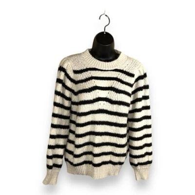 XL MAURICES SUÉTER A RAYAS BLANCO NEGRO MANGA LARGA ESCOTE REDONDO PUNTO Foto 1 de 4