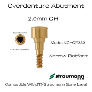 Dental Overdenture Abutment 2.0mm GH Compatible Straumann ITI NC Locator System - Picture 1 of 11