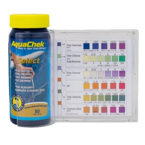AquaChek Select 7 in 1 Test Strips for Chlorine and Bromine Qty: 50 - 541604 - Picture 1 of 1