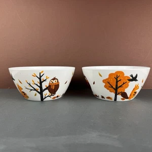 Hide & Eek Boutique Melamin Snackschalen Herbst Herbst Eichhörnchen Eule Blätter orange - Bild 1 von 7