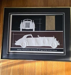 VINTAGE *ROLLS ROYCE PHANTOM III SEDAN DE VILLE* EMBOSSED SERIGRAPH ROY WILLIAMS - Picture 1 of 13