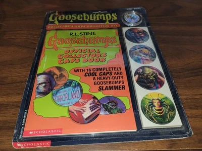 Vintage 1995 Goosebumps Official Collector’s Caps Book R.L. Stine Scholastic New Foto 1 de 4