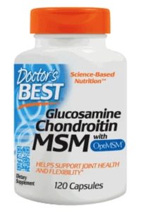 Doctor's Best Glucosamina Condroitina MSM con OptiMSM - 120 capsule - Foto 1 di 3