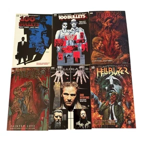 100 Bullets & Hellblazer Trade Book Lot Of 6 By Vertigo DC Comics - Picture 1 of 5