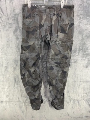 Pantalones cargo G-Star RAW para hombre 33x32 negro gris camuflaje patrón hexagonal 3D cónico Foto 1 de 4