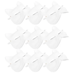 10 Pcs Masques De Pulpe Peints À La Main Homme Travail Mascarade Vierges - Photo 1/12