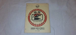 Catálogo de velocidad de transmisión automática Fairbanks Racing original de colección - Imagen 1 de 14