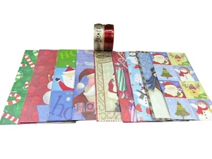 16 Vintage Papiertüten Weihnachten Leckerli & 2 Spulen Hall Glanzband - Bild 1 von 17